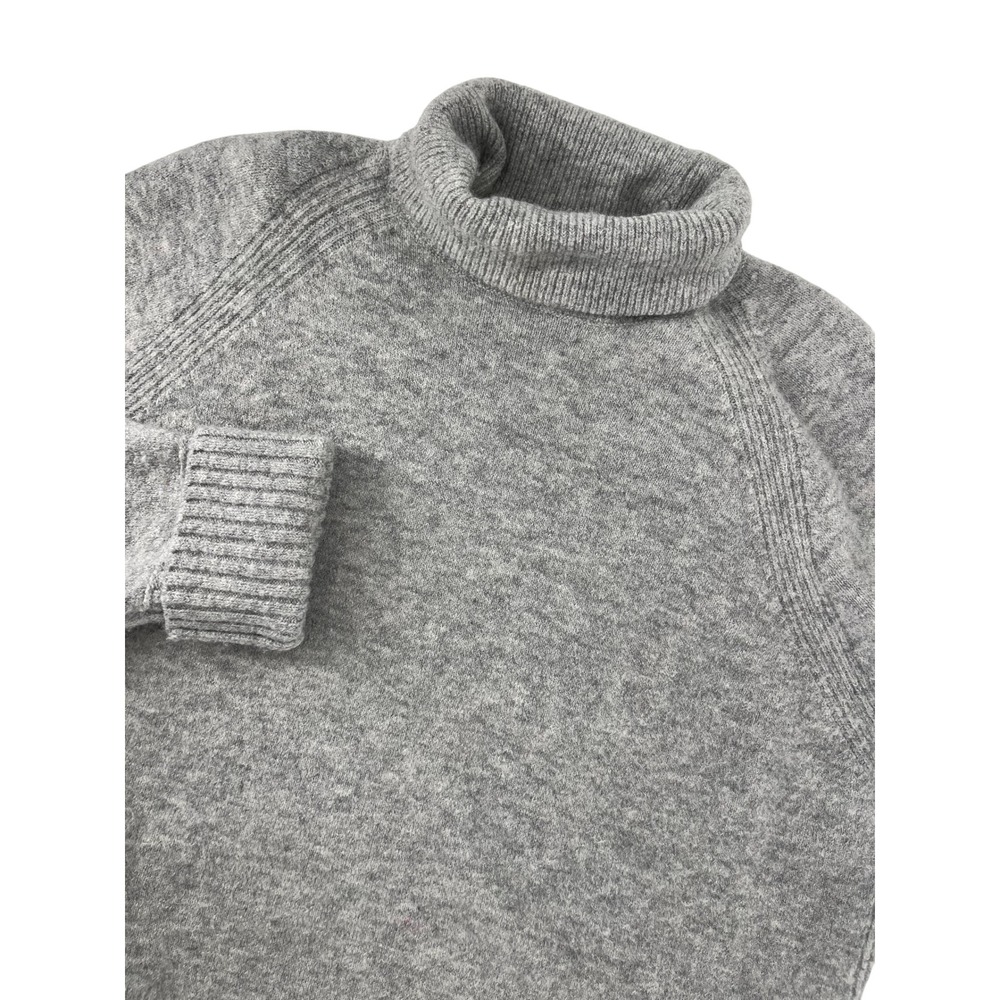 J.Crew Womens Gray Merino Wool‎ Alpaca Blend Turtleneck Raglan Sweater Size M